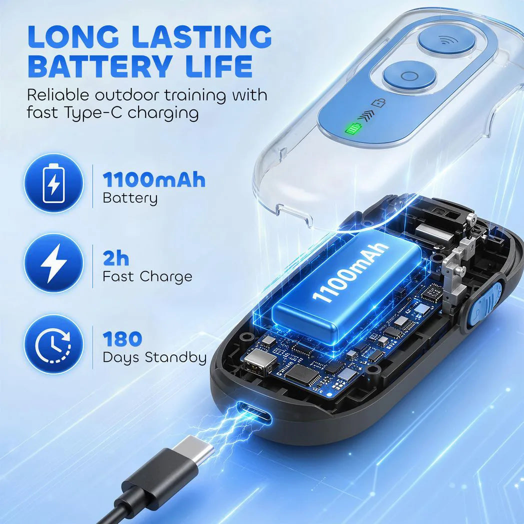 PawHut Ultrasonic Anti-Barking Device for Dogs with 5 Modes, Vibration & LED Torch – Bark Trainer