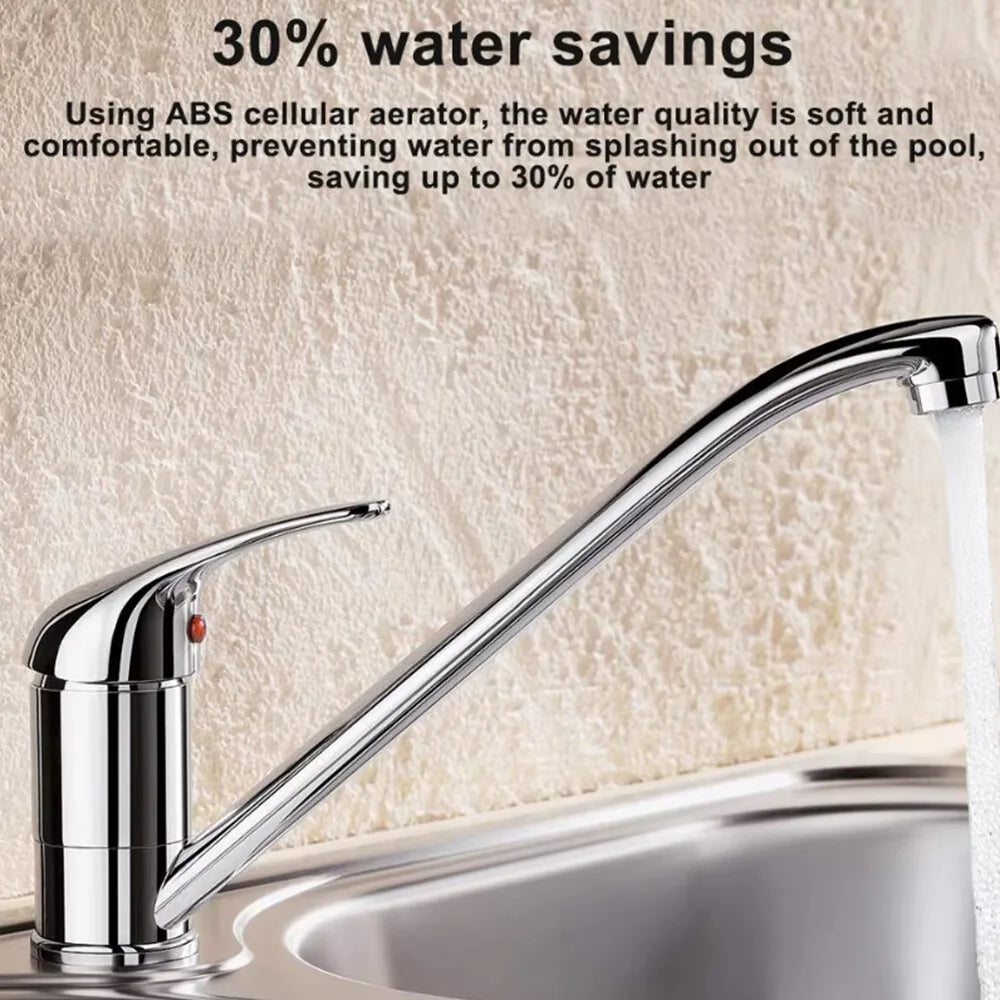 Modern Compact Kitchen Sink Mixer Tap with Swivel Spout, Single Lever and Solid Brass Body – Mono Chrome