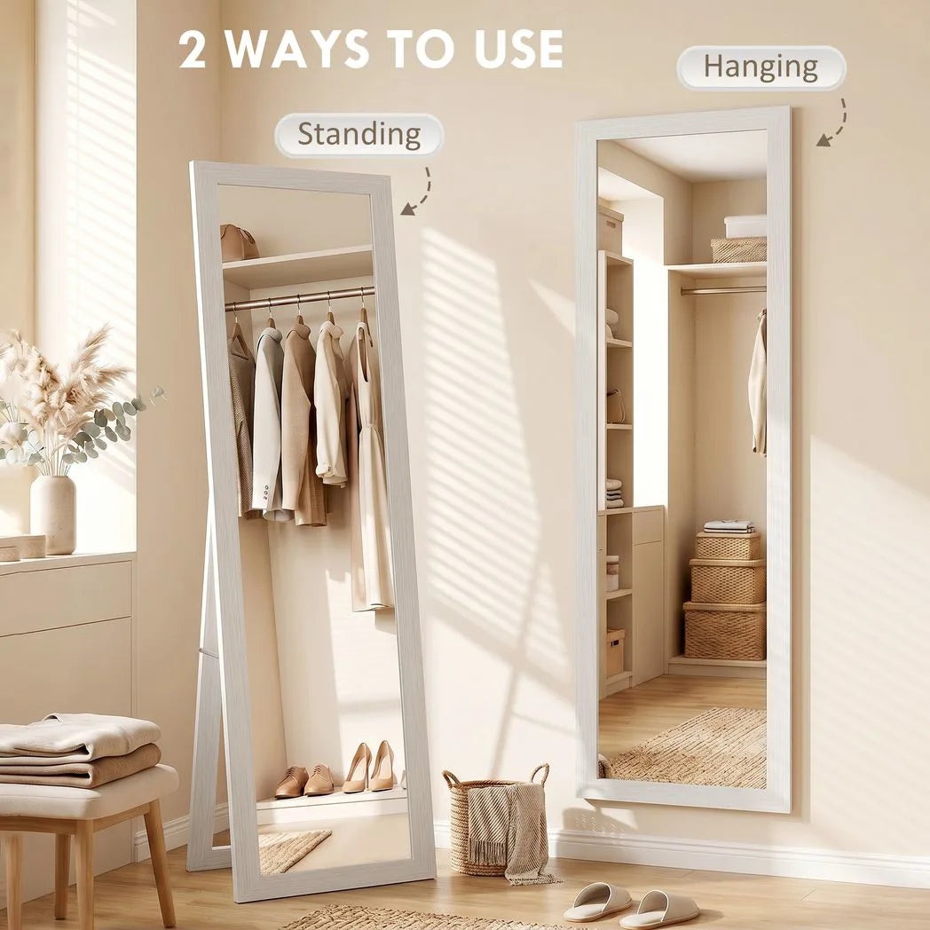 HOMCOM 37 x 157 cm Full Length Mirror – White