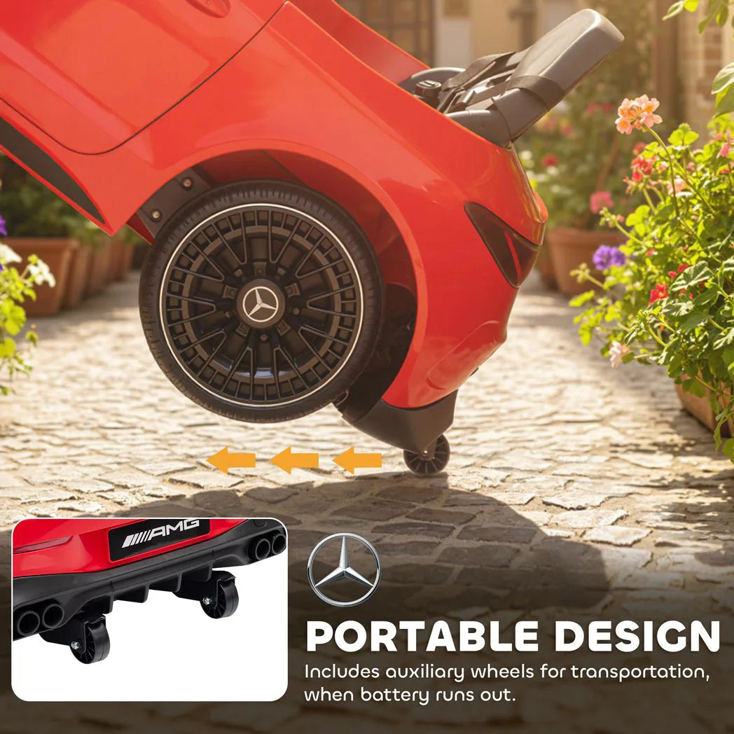AIYAPLAY Licensed Mercedes-AMG 12V Kids Electric Car with Dual Motors & Remote Control – Ride-On, Red