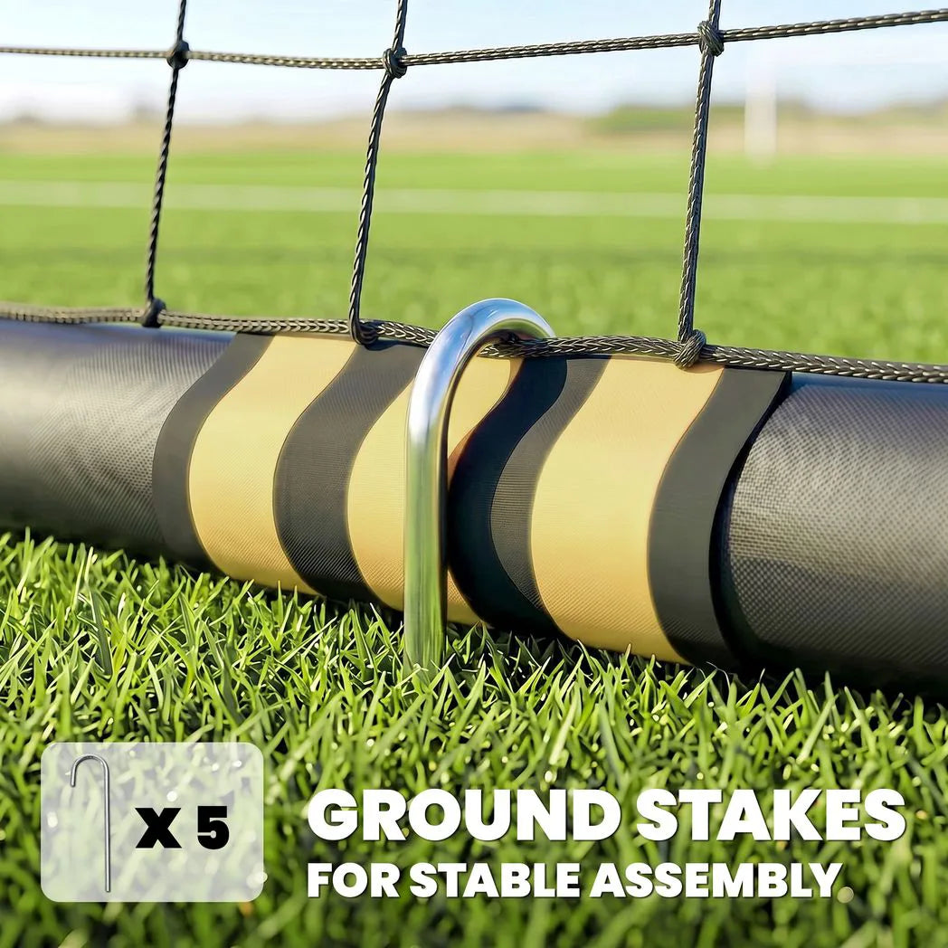 SPORTNOW 6 x 4ft Portable Football Goal with EPE Foam Padded Frame & Ground Stakes – Garden Football Net
