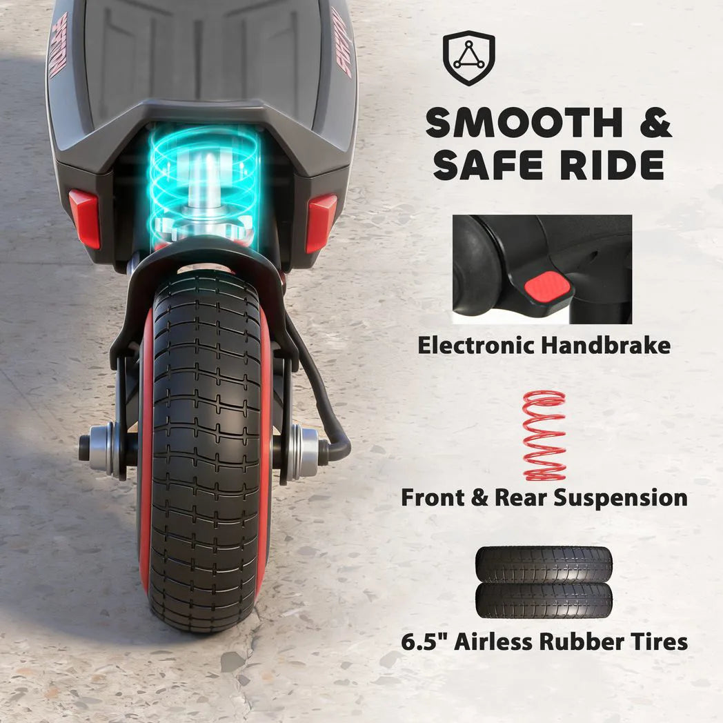 SPORTNOW Kids Electric Scooter with LED Display & RGB Lights – Foldable E-Scooter, Up to 16km/h, Black