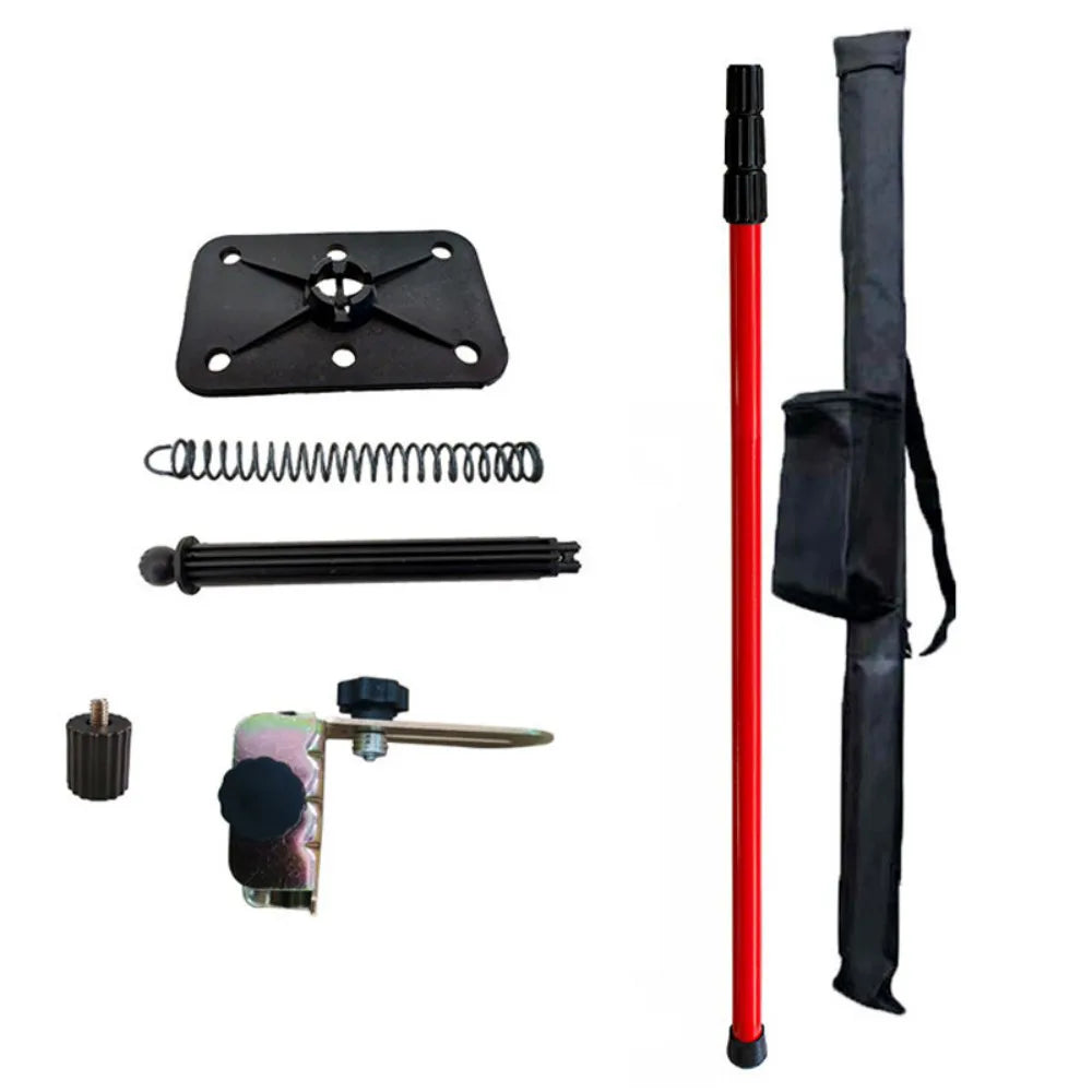 2.8m Telescopic Laser Level Pole with Mounting Bracket and Storage Bag – Support for Rotary Lasers
