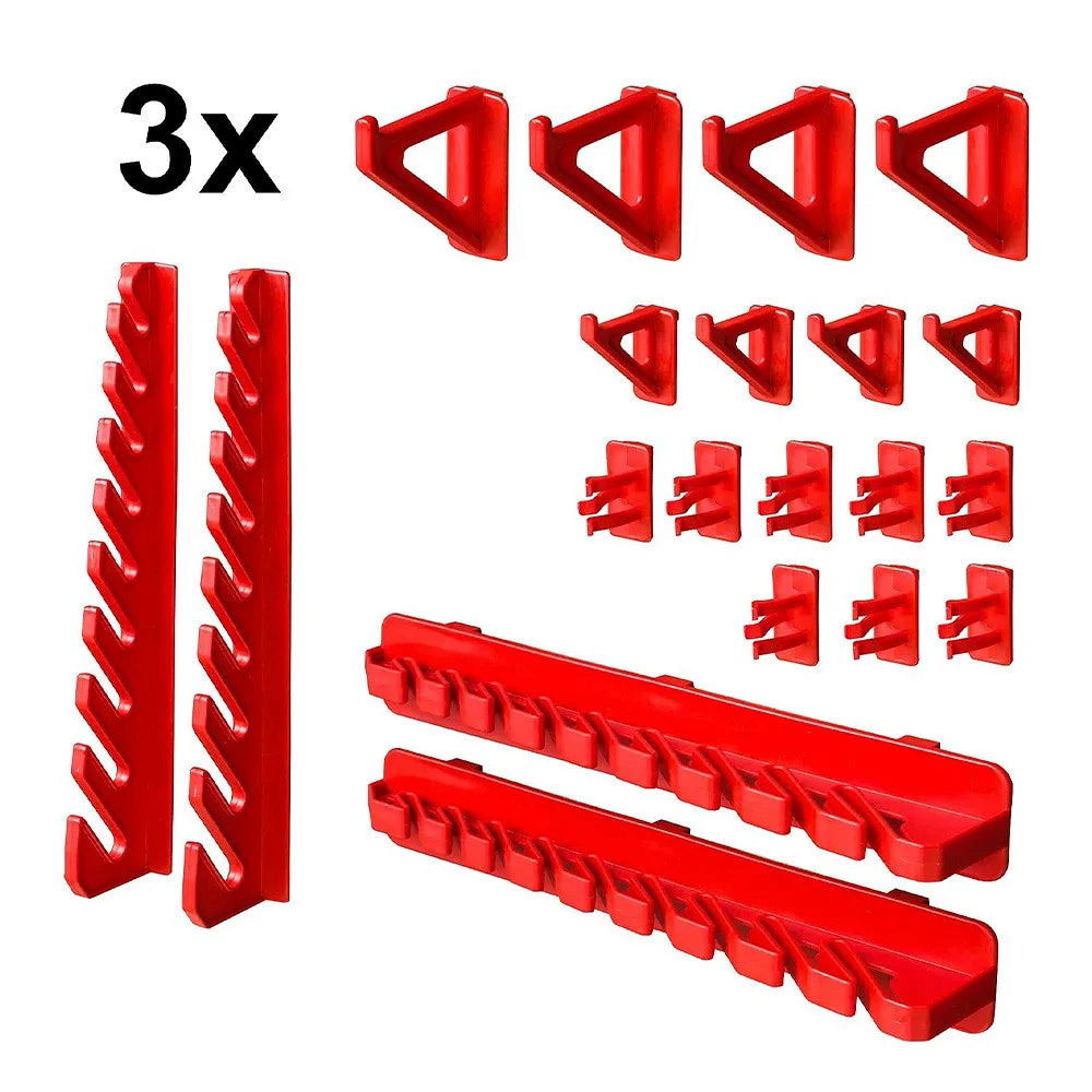 Wall Mounted Tool Pegboard Set with 58 Accessories and 4 Wall Plates – Garage & Workshop Storage Organiser