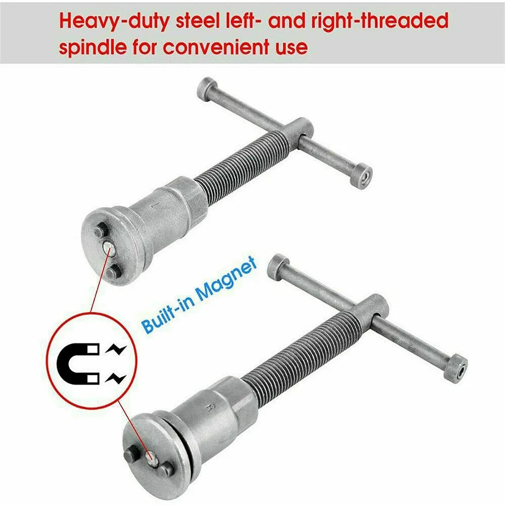 23 Piece Disc Brake Caliper Piston Rewind Tool Kit with Left & Right Spindles – Universal Car Brake Wind Back Set
