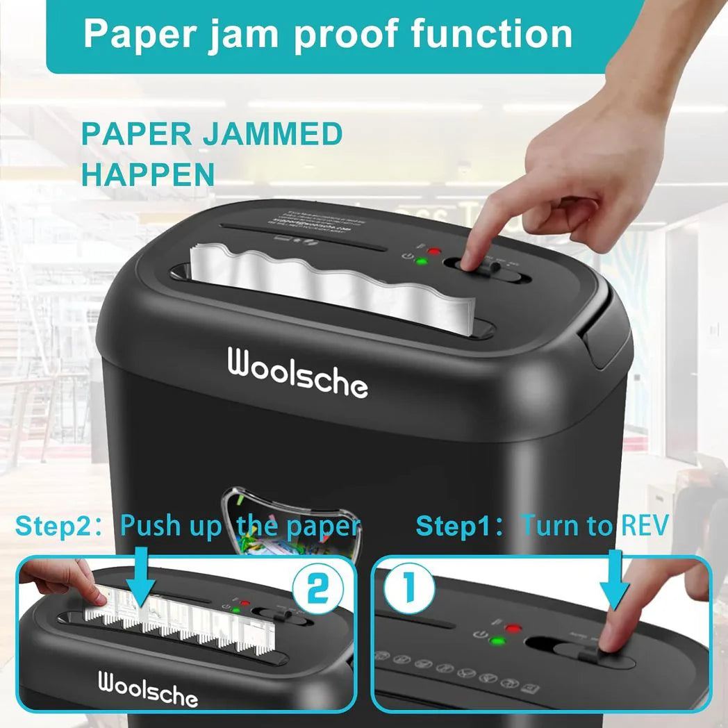 Paper Shredder, 14 Sheet Cross Cut, 6.6 Gallon Basket, P-4 Security Level, 3 Mode Design - Jam Proof Heavy Duty Shredder for Home and Office