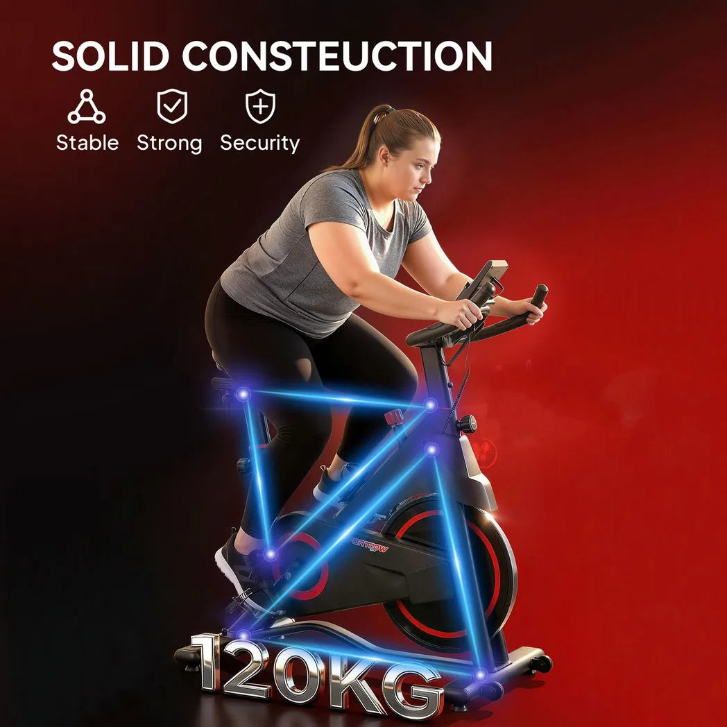 SPORTNOW Exercise Bike with Magnetic Resistance, 8kg Flywheel and LCD – Quiet Indoor Cycling for Home Workouts