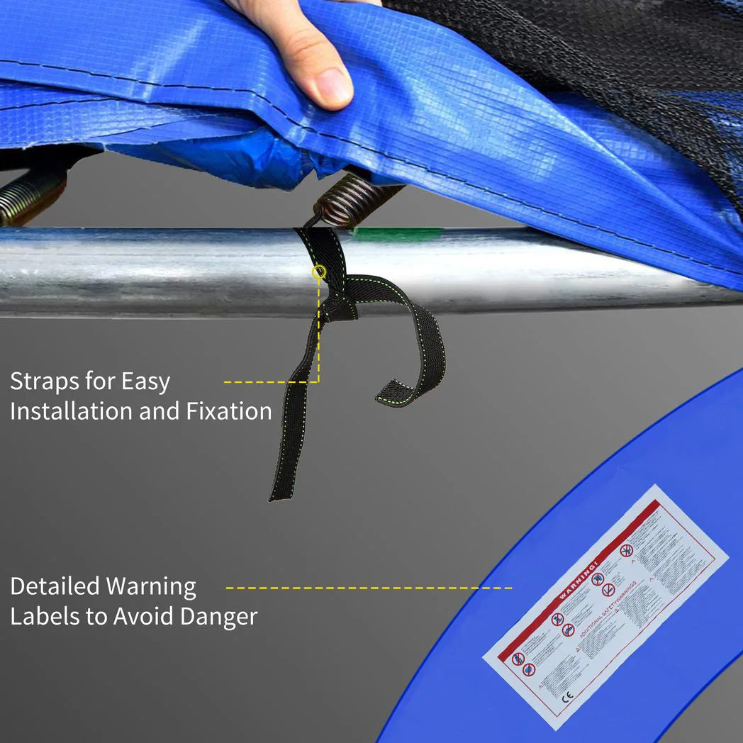 HOMCOM 12ft Trampoline Spring Cover with EPE Foam Padding – Replacement Safety Pad Surround, Multicoloured