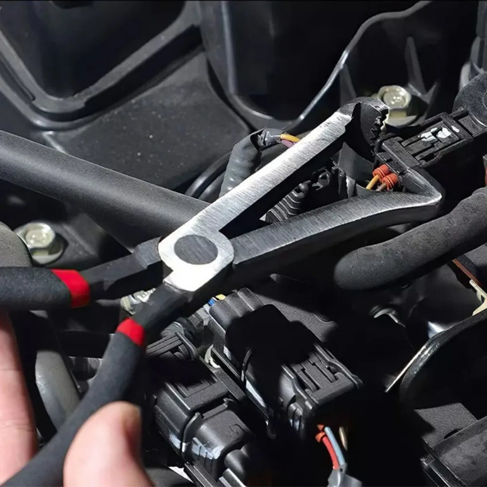 3 Piece Electrical Connector Disconnect Pliers Set – 60° Curved Metal Plug Removal Tools for Cars