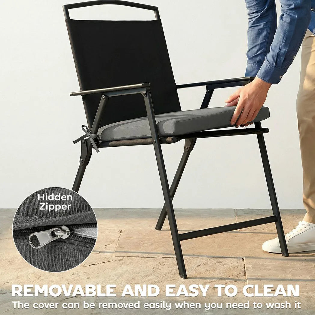 Outsunny Set of 6 Outdoor Seat Cushions with Machine Washable Cover