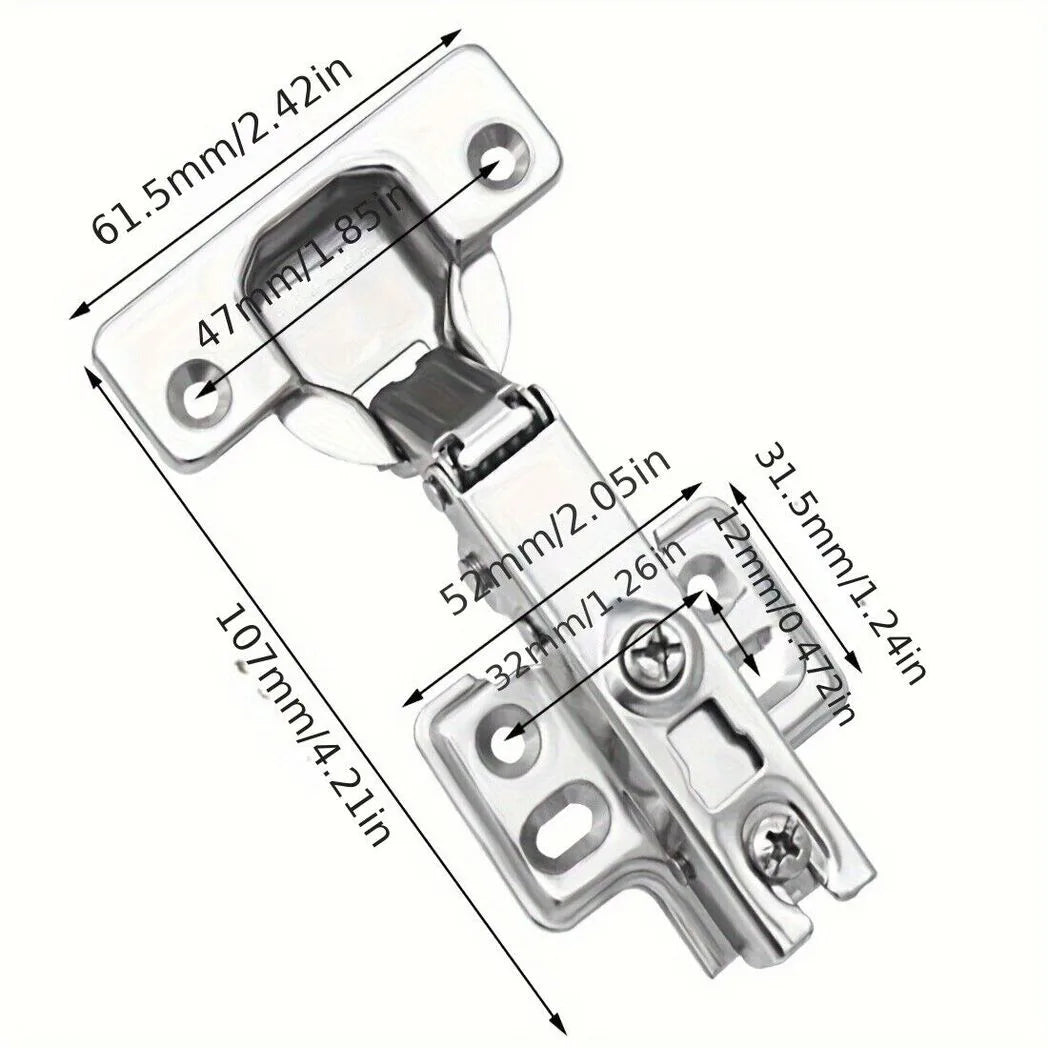 20 Pack Soft Close Cabinet Hinges with Screws, 35mm Clip-On – Kitchen, Wardrobe & Bathroom Doors