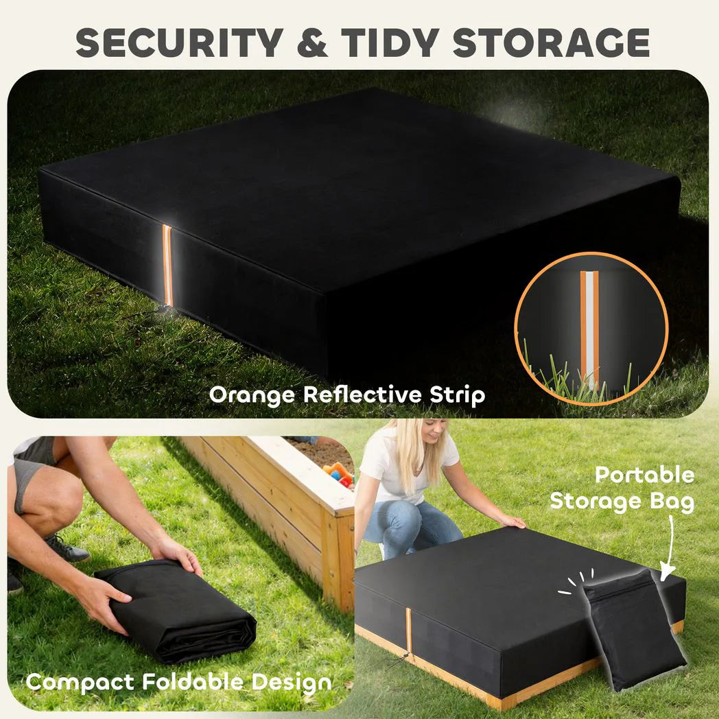 AIYAPLAY Waterproof Sandbox Cover with Drawstring and Elastic Band – UV Protection, Fits 123-127 cm Sandpits