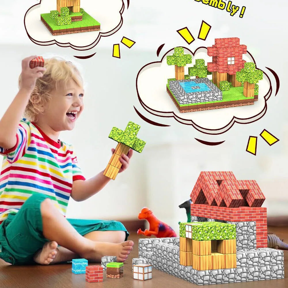 100-Piece Magnetic Building Blocks Set for Kids – Creative Educational Construction Toy for Ages 3+