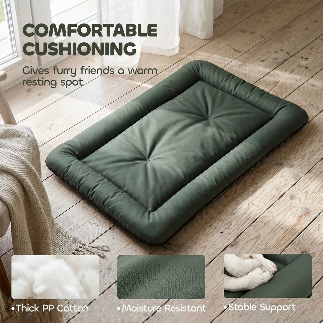 PawHut Waterproof Foldable Dog Bed Mat with Anti-Slip Base – Machine Washable, 90 x 60 x 5 cm