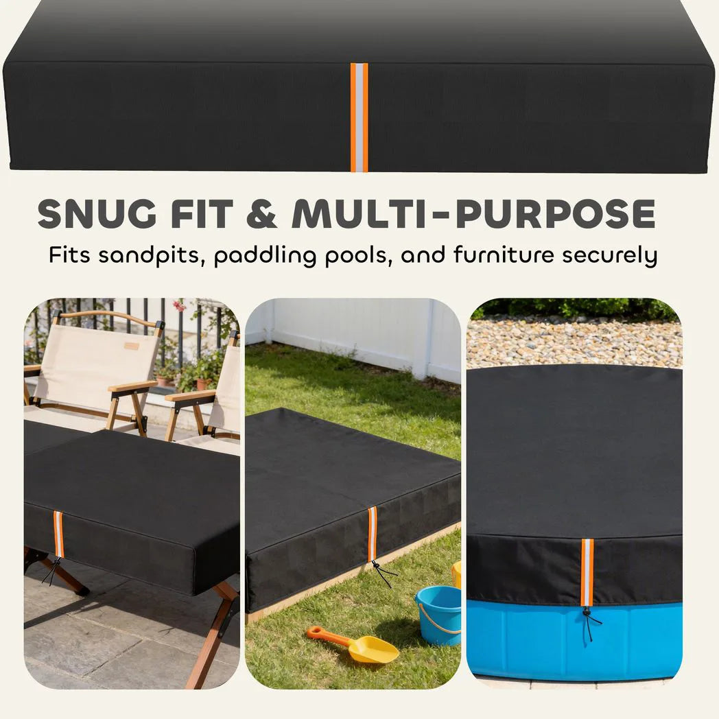 AIYAPLAY Waterproof Sandbox Cover with Drawstring and Elastic Band – UV Protection, Fits 123-127 cm Sandpits