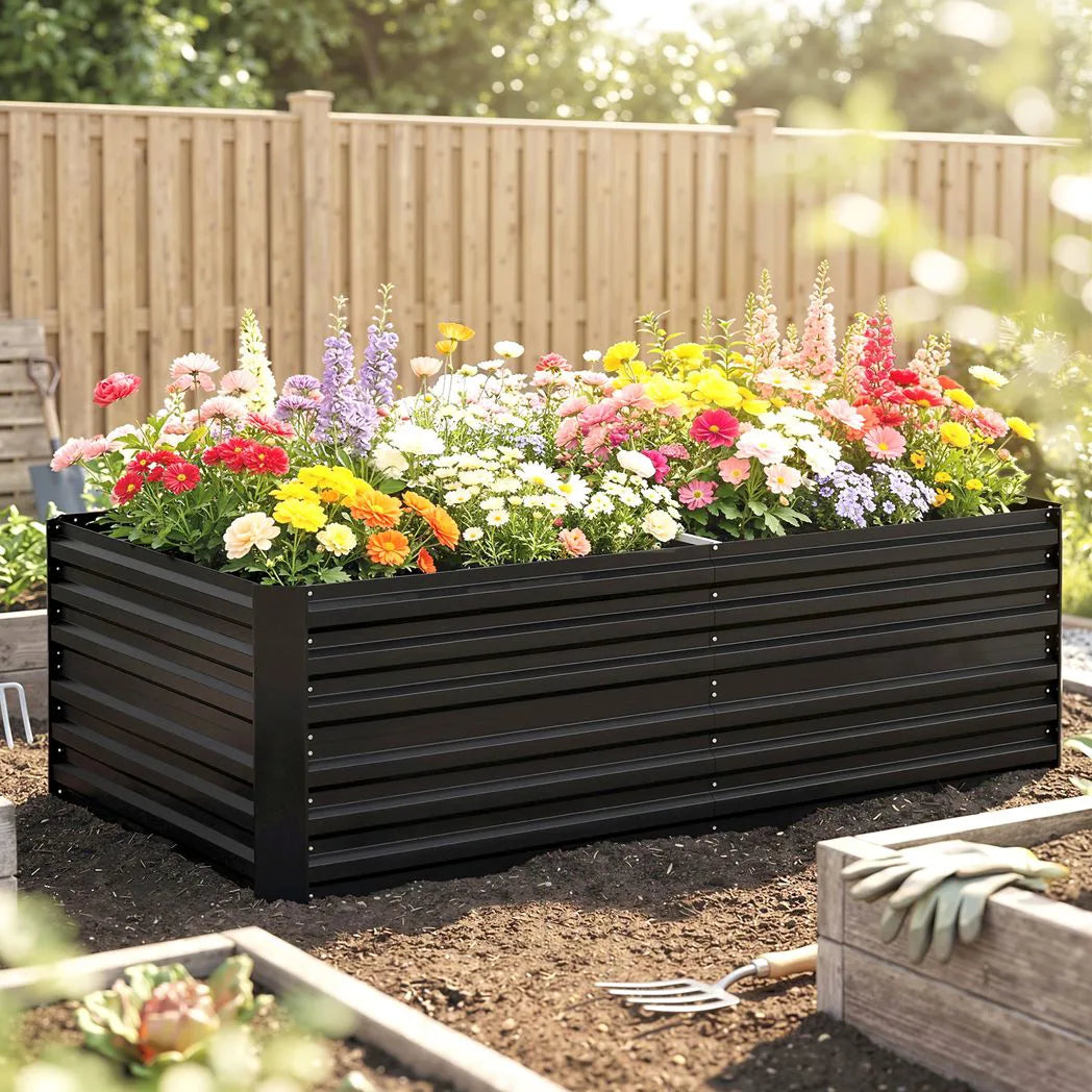 Outsunny Galvanised Steel Raised Garden Bed