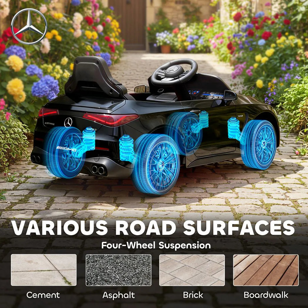AIYAPLAY Licensed Mercedes-AMG 12V Kids Ride-On Car with Remote Control, USB & MP3 – Ages 3–6, Black