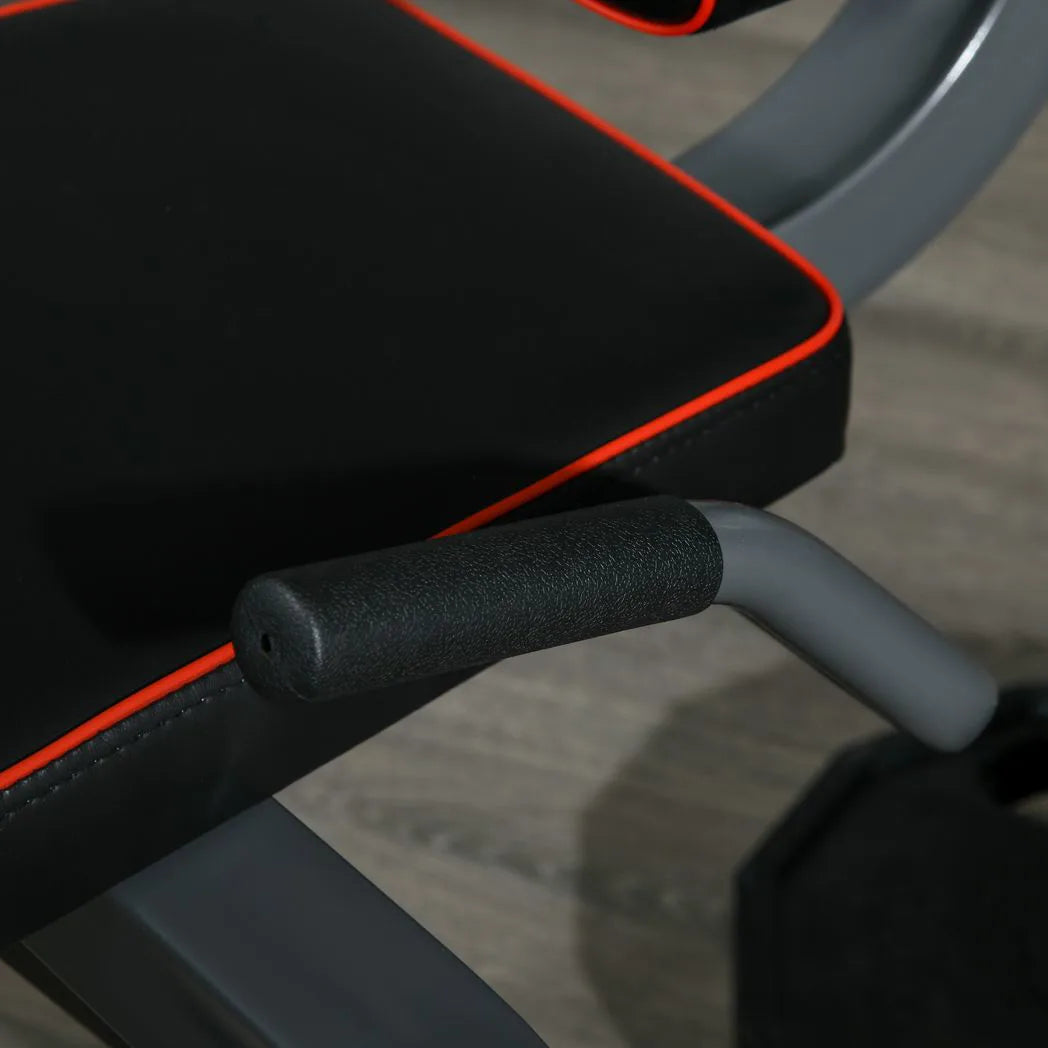 SPORTNOW Seated Leg Extension & Curl Machine, Plate Loaded with 32 Positions – Lower Body Home Gym Trainer