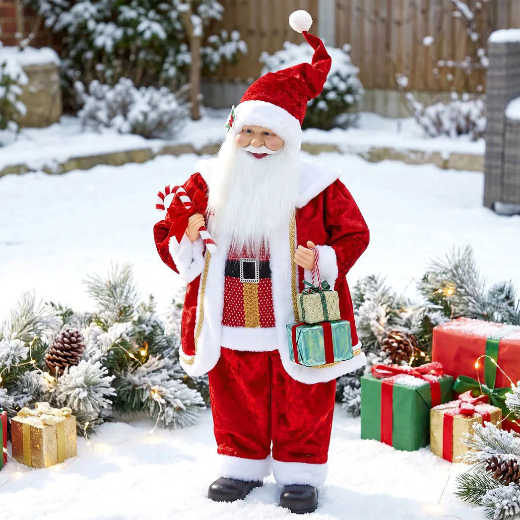 HOMCOM 120cm Life Size Singing Dancing Santa Claus