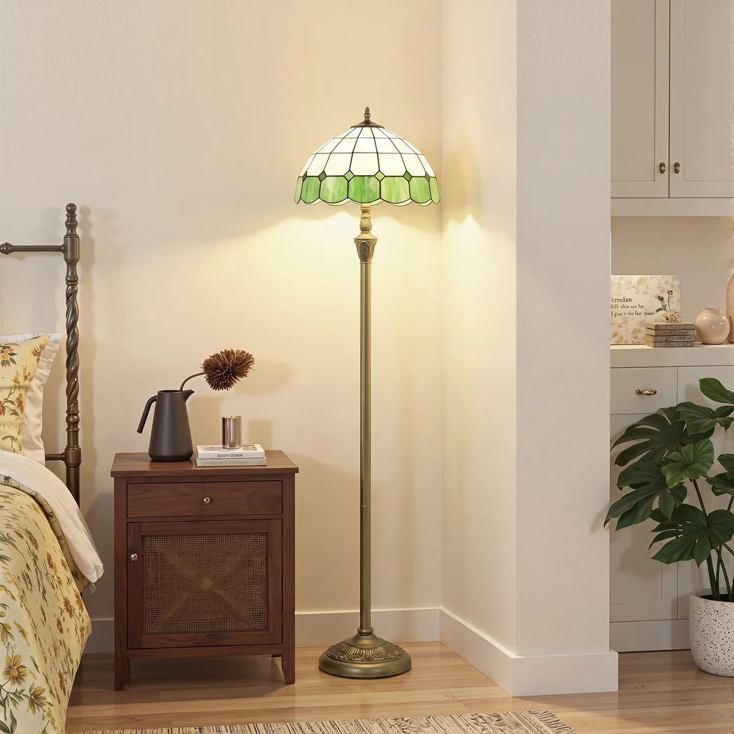 HOMCOM 152cm Tiffany-Style Floor Lamp