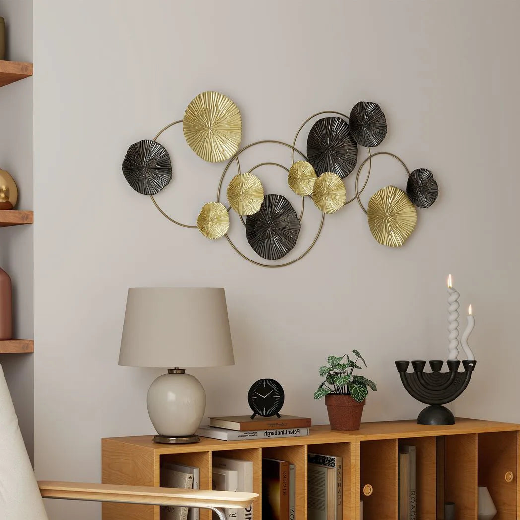HOMCOM Multi-Disc Metal Wall Art