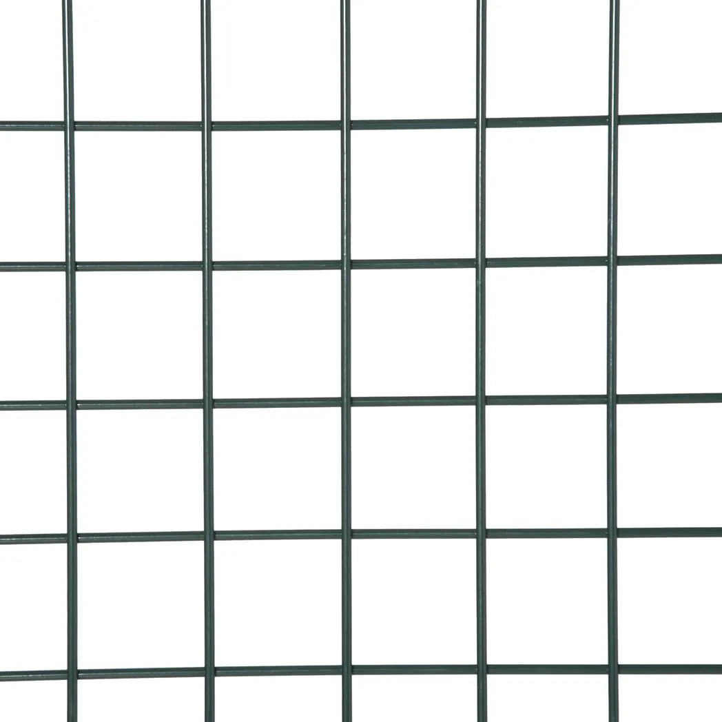 HOMCOM Green Steel Garden Gate with Lock and 3 Keys, 97 x 150 cm – Secure Fence Gate with Handle