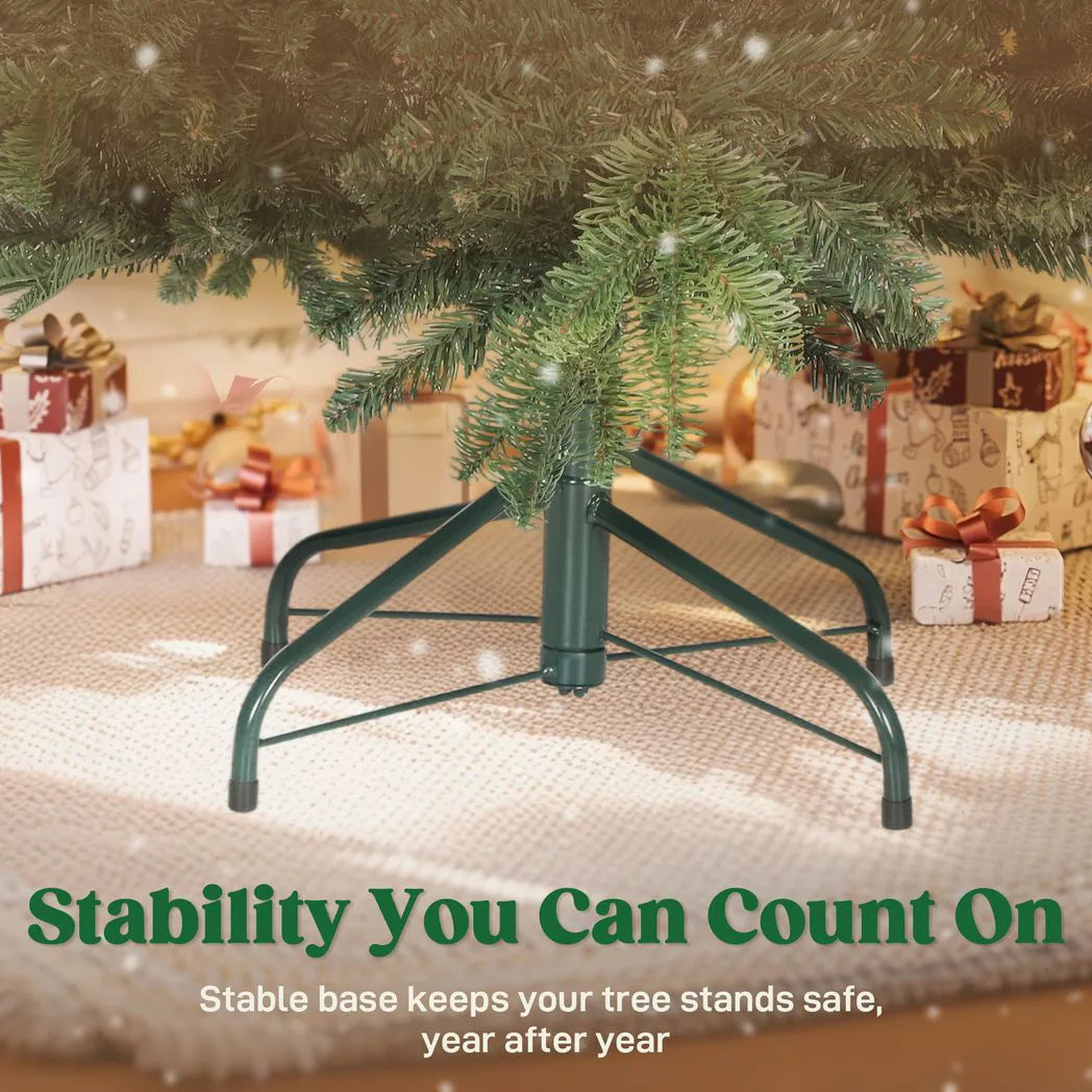 HOMCOM 5ft Artificial Christmas Tree with 772 Realistic Branches and Metal Stand – Easy Assembly, Green