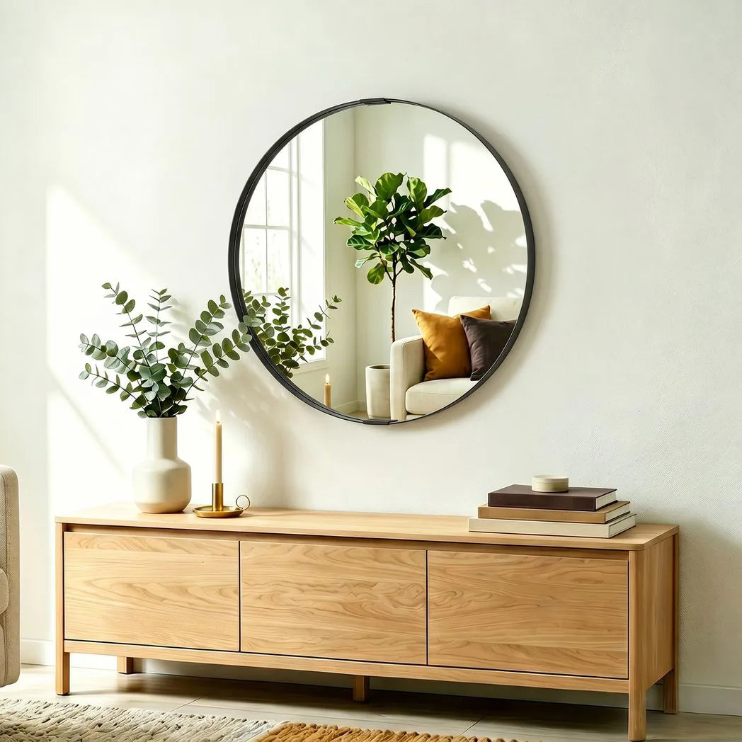 HOMCOM Round Wall Mirror 61 cm