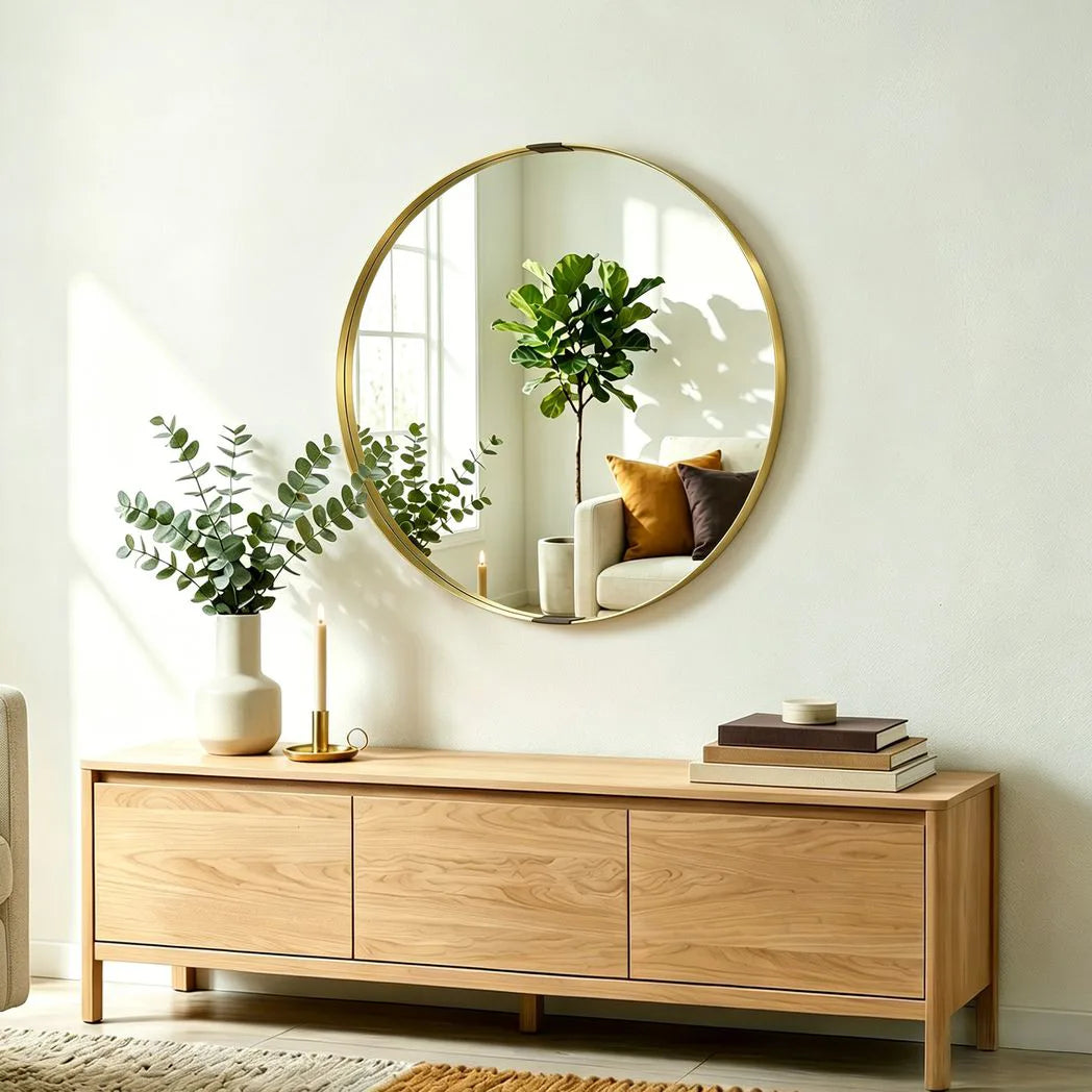 HOMCOM Round Wall Mirror 61 cm