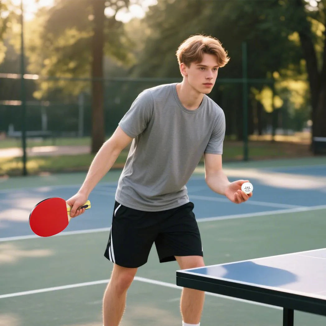 SPORTNOW Portable Table Tennis Set with 4 Bats, 8 3-Star Balls & Padded Carry Case – Indoor & Outdoor Ping Pong
