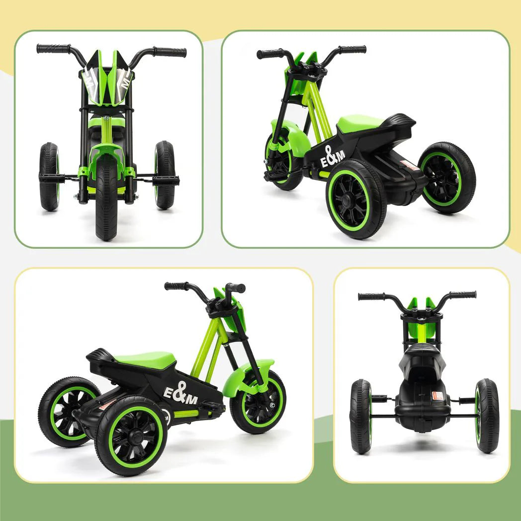 AIYAPLAY Kids Tricycle Baby Trike with Steel Frame – 3 Wheel Toddler Balance Bike for Indoor & Outdoor, Green