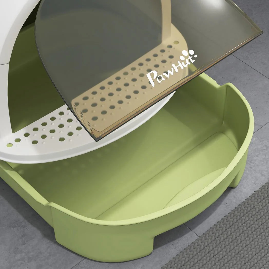 PawHut Enclosed Cat Litter Box with Pull-Out Drawer, Scoop and Deodorising Bags – Portable Privacy Tray