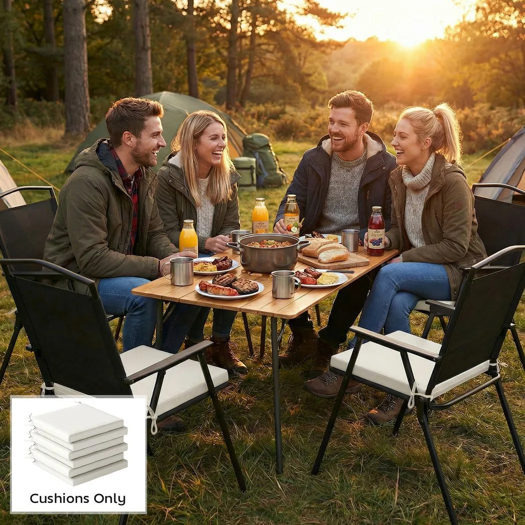 Outsunny Set of 6 Outdoor Seat Cushions with Machine Washable Cover