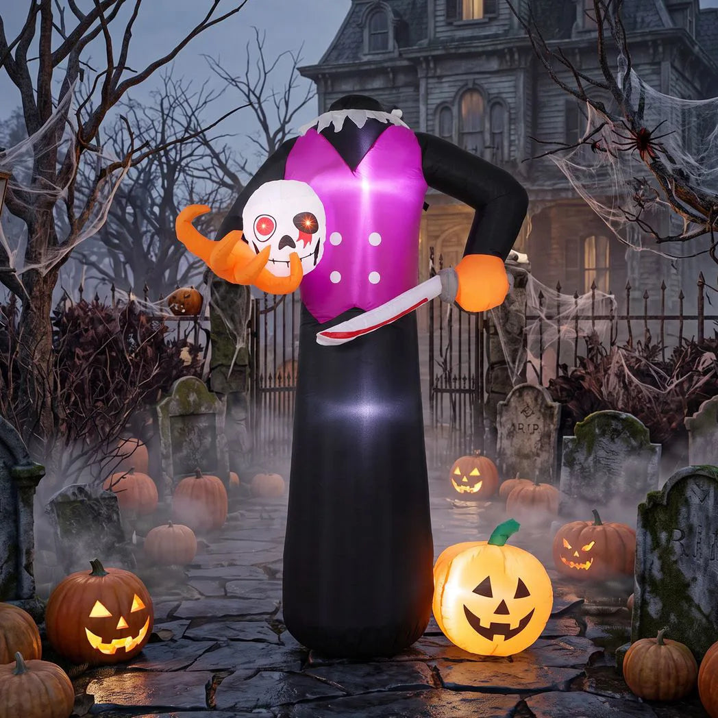 Outsunny 6 FT Halloween Inflatable Headless Skeleton