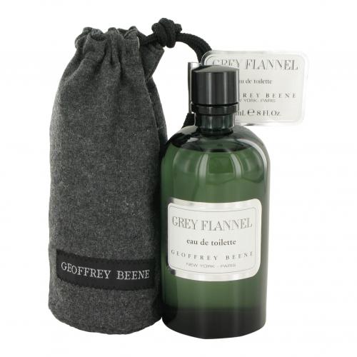 Geoffrey Beene Grey Flannel Eau de Toilette Splash (Pouch) 240ml – Woody, Fresh & Citrus Fragrance for Men