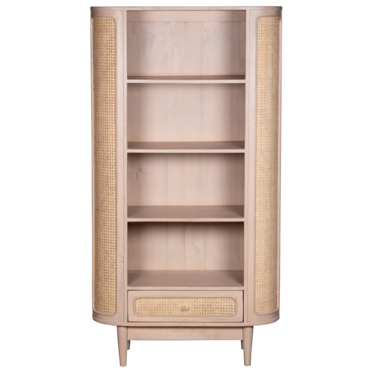 Valencia cane and mango wood bookcase