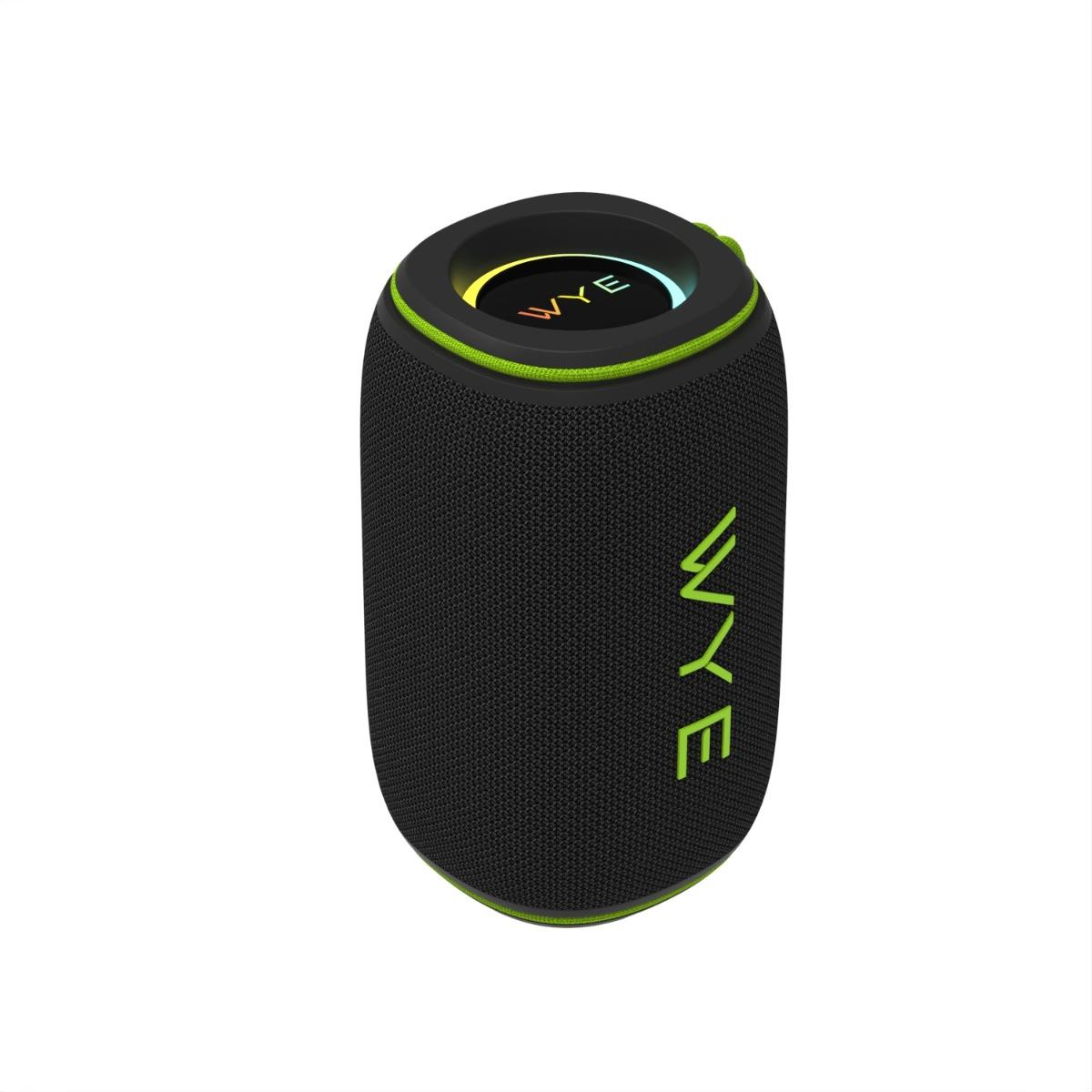 Wye 10W High Fidelity Wireless Speaker with RGB Lighting & IPX6 Waterproofing – Hands-Free Calling, Black