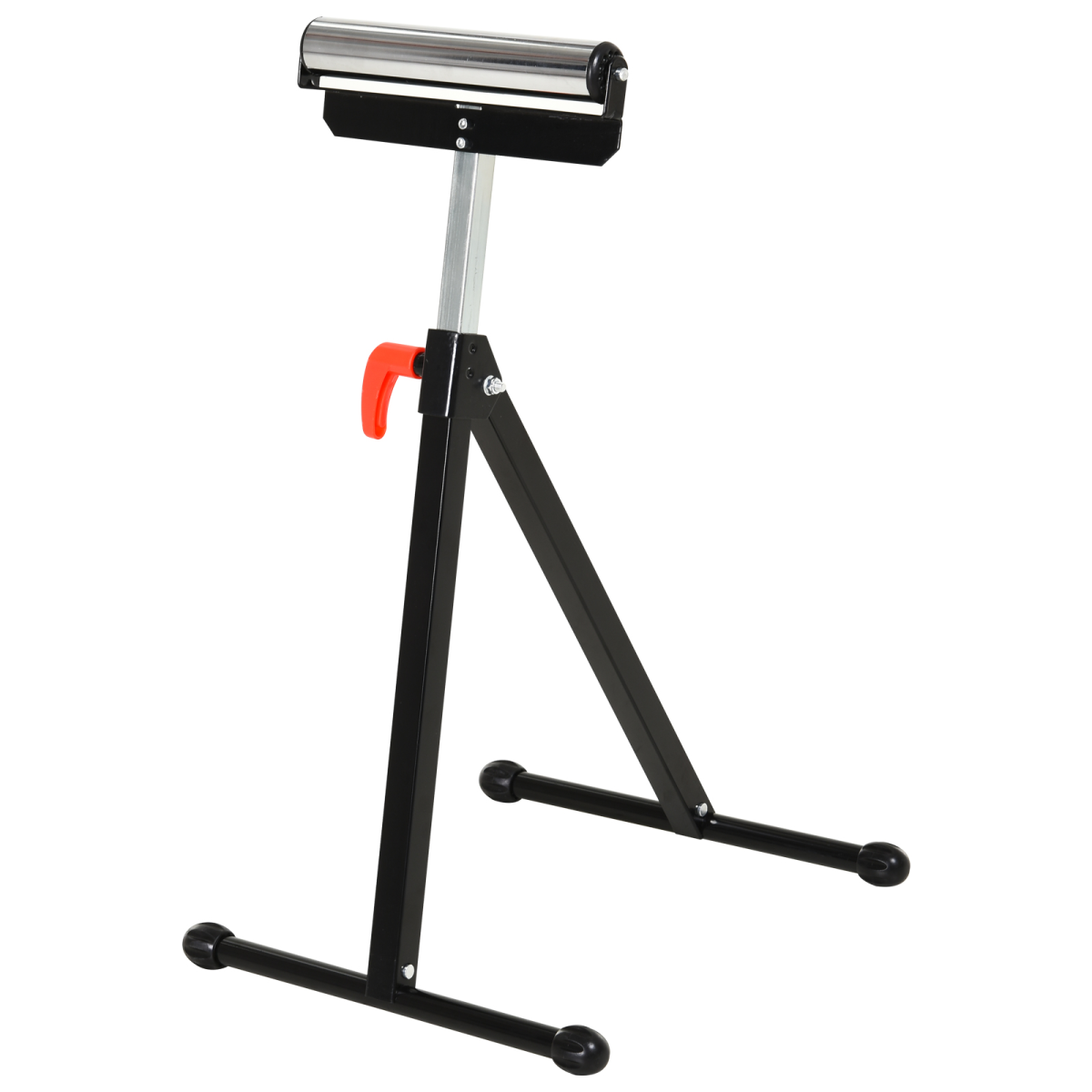 HOMCOM Adjustable Woodworking Roller Stand 68–110cm – Foldable Metal Work Support with Ball Bearing Roller