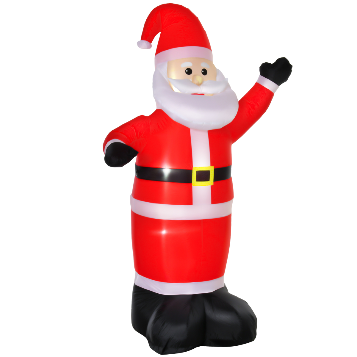 HOMCOM 8ft Inflatable Christmas Santa Claus Waving, LED Lit – Air Blown Indoor Outdoor Yard Decoration
