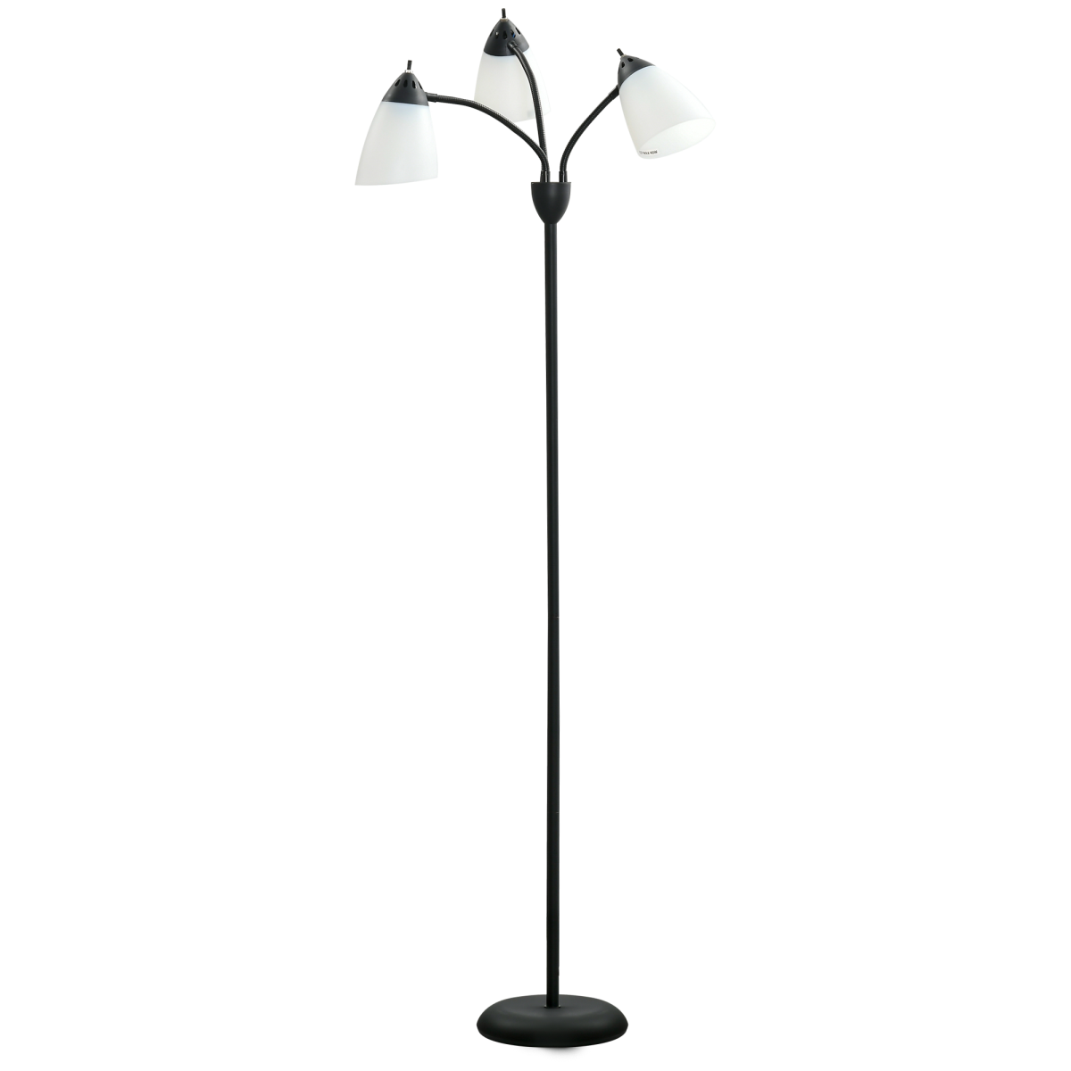 155cm Arc Tree Floor Lamp with 3 Rotating Lights – Black
