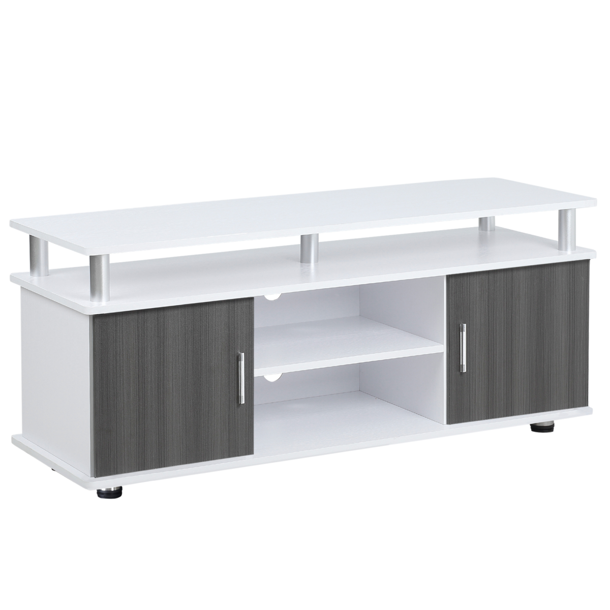 HOMCOM grey and white TV cabinet media console