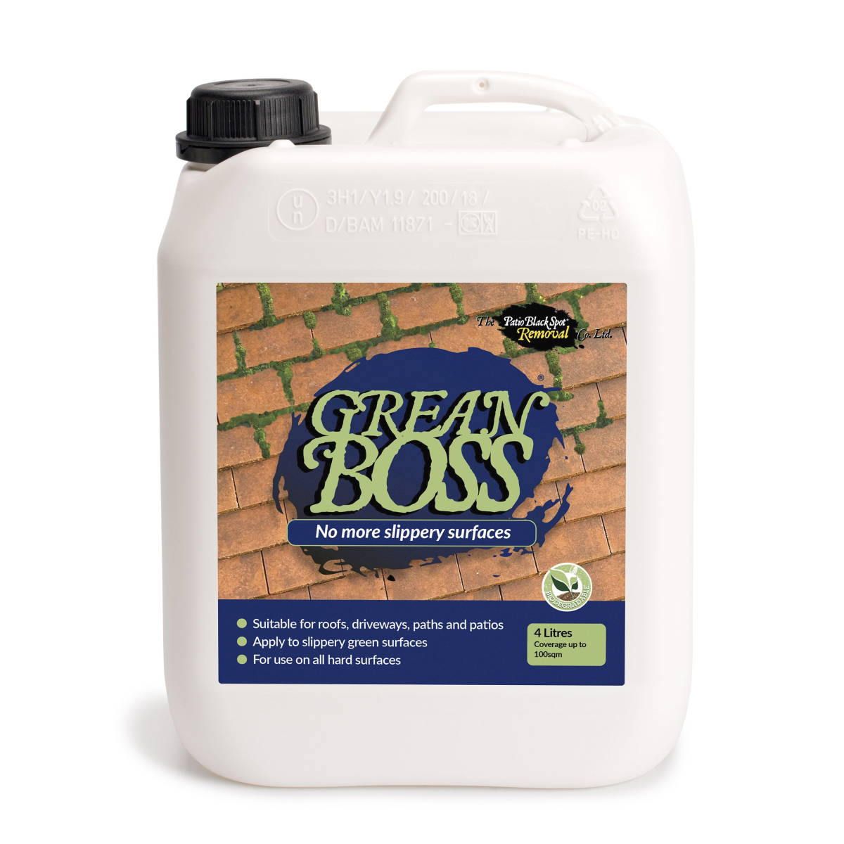 Grean Boss 4 Litre Roof Tile & Patio Green Deposit Treatment – Safe, Biodegradable, Acid-Free