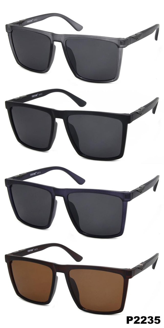 iCouture Unisex Polarised Sunglasses with UV Protection – Adult Sun Eyewear, Model P2235, Assorted Colours