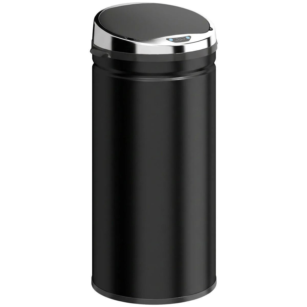 HOMCOM 42L Automatic Motion Sensor Rubbish Bin – Fingerprint-Resistant Stainless Steel Kitchen Bin, Black
