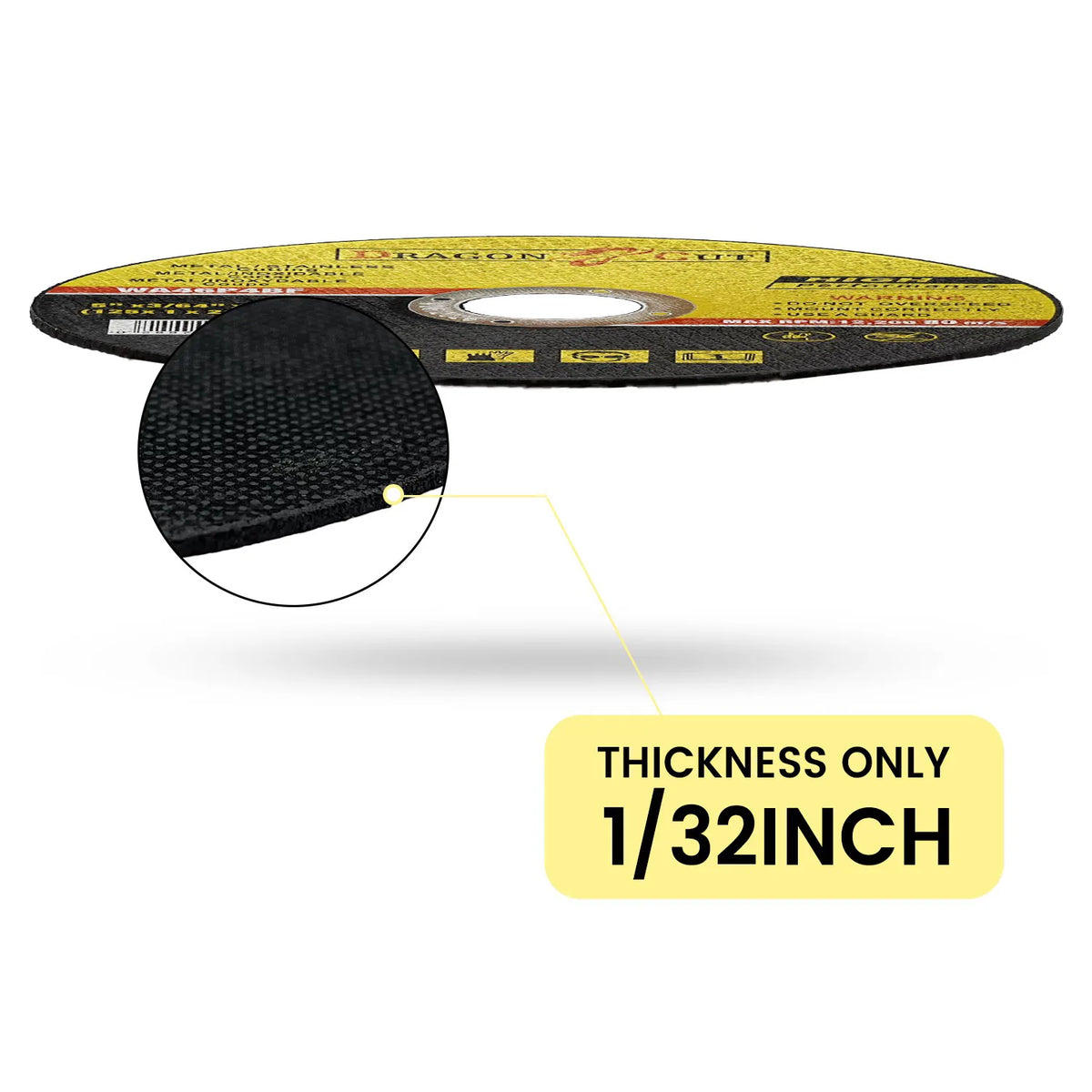 50 x Ultra Thin 125mm Metal Cutting Discs, 1mm – Angle Grinder Cut-Off Wheels for Steel & Stainless, Yellow