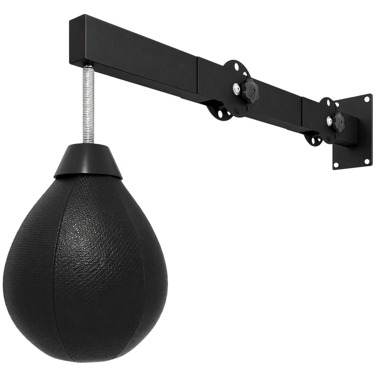 SPORTNOW Wall-Mounted Boxing Speed Bag with Height-Adjustable Arm, Air Pump and Wrenches – Home Gym Equipment