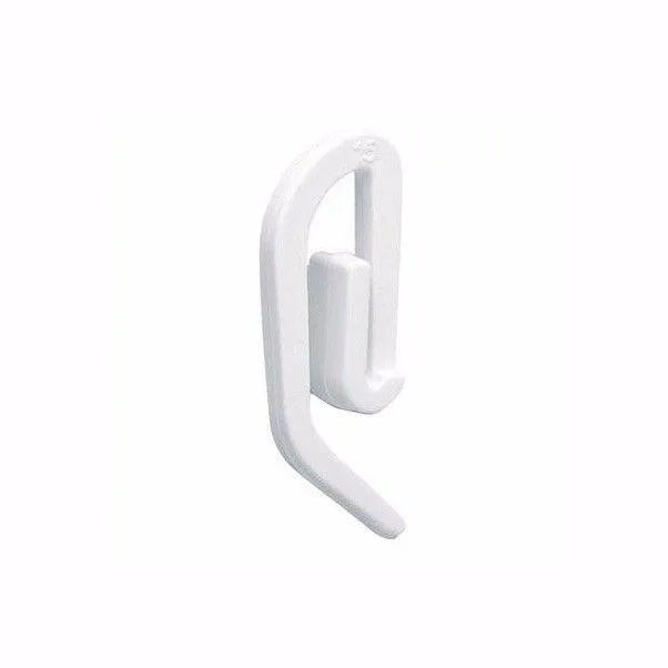 White Curtain Hooks, Value Pack of 100 – Curtain Rail Accessories, White