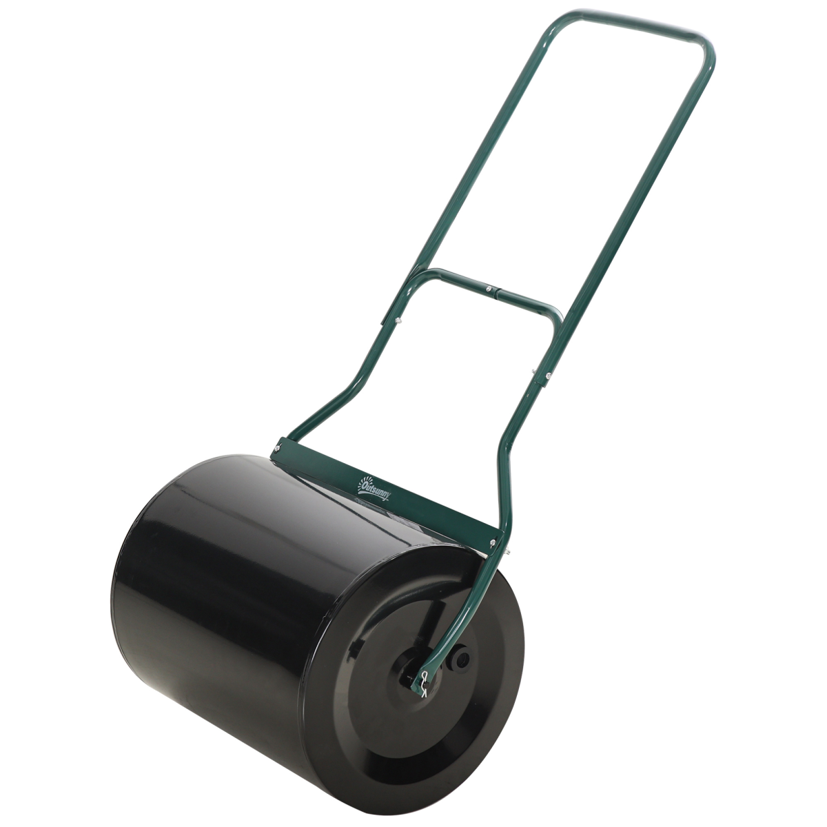 Outsunny 60L Steel Garden Roller – Push or Pull Water or Sand Fillable Lawn Rolling Drum