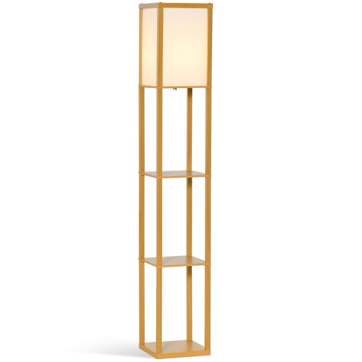 Storage Shelf Floor Lamp – Natural