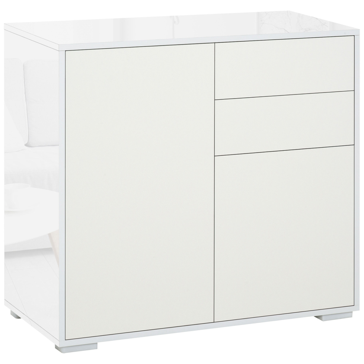White gloss side cabinet